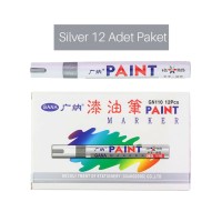 Paint Marker  Epoksi Varak Kalem (12 Adet)  Gümüş