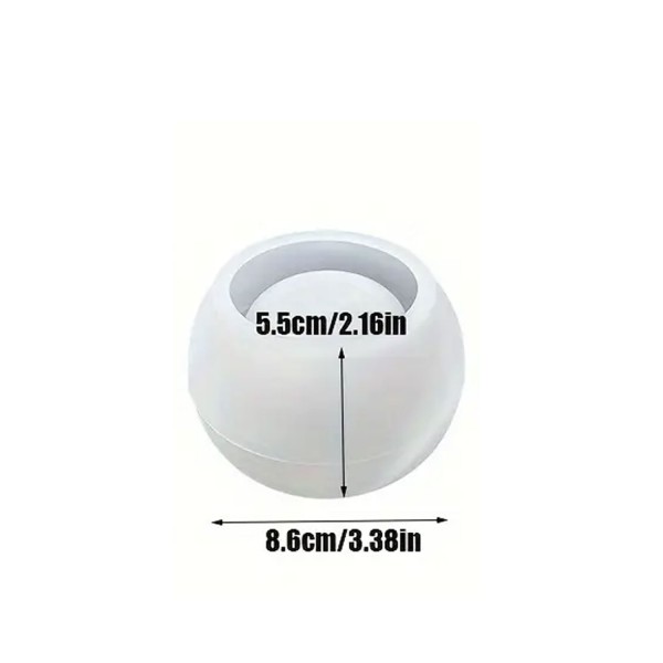 Epoksi Yuvarlak Beton Saksı ve Mumluk Silikon Kalıbı Orta Boy 8.6X5.5 CM