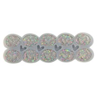 Epoksi Silikon Kalıp Çoklu Kalp Anahtarlık Kalıbı Oval Ortası Boş Kalp Kolye Kalıbı 4.5x3.4 CM