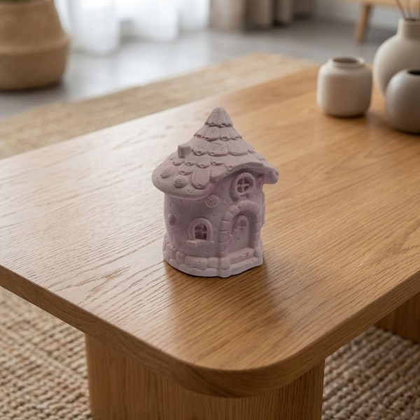 Silikon 3D Küçük Boy Cüce Evi Kalıbı Şirin Ev Modeli Mum ve Taş Tozu Kalıbı