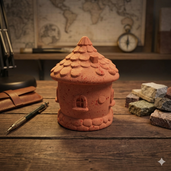 Silikon 3D Büyük Boy Cüce Evi Kalıbı Şirin Ev Modeli Mum ve Taş Tozu Kalıbı