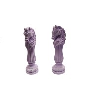 Silikon 3D Çizgili At Figürlü Kalıp Taş Tozu Mum ve Sabun Yapım Kalıbı 12 CM