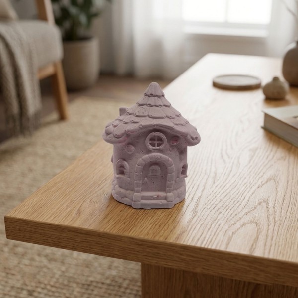Silikon 3D Küçük Boy Cüce Evi Kalıbı Şirin Ev Modeli Mum ve Taş Tozu Kalıbı