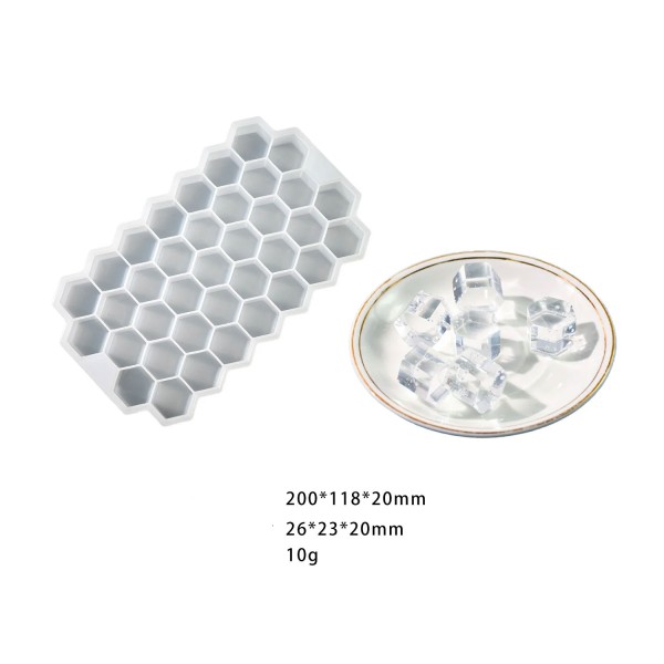 Silikon Petek Buz Küpü Tepsisi Kapaksız Silikon Buz Kalıbı 37 Li