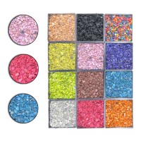 12 Farklı Minik Dekoratif Doğal Öğütülmüş Kabuk Kırığı Kumu Seti