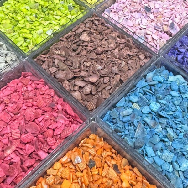 12 Farklı Minik Dekoratif Doğal Öğütülmüş Kabuk Kırığı Kumu Seti