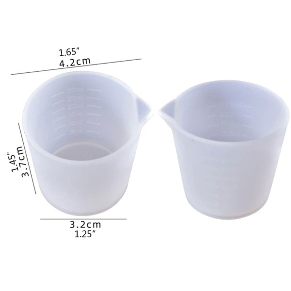 Epoksi Reçine Silikon Beaker Döküm Karıştırma Kabı Uçlu 30 ML