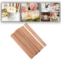 Ahşap Mum Fitili Soya Fitili Bardak Mum Fitili (50 Adet)