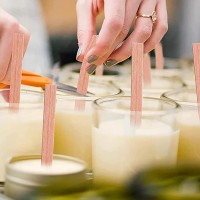 Ahşap Mum Fitili Soya Fitili Bardak Mum Fitili (50 Adet)