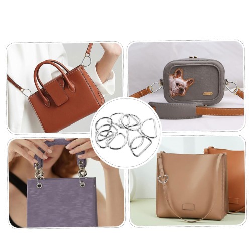 Anahtarlık Montaj Halkası D Çanta Bağlantı Halkası 14x10 MM (1000 Adet)  Gümüş