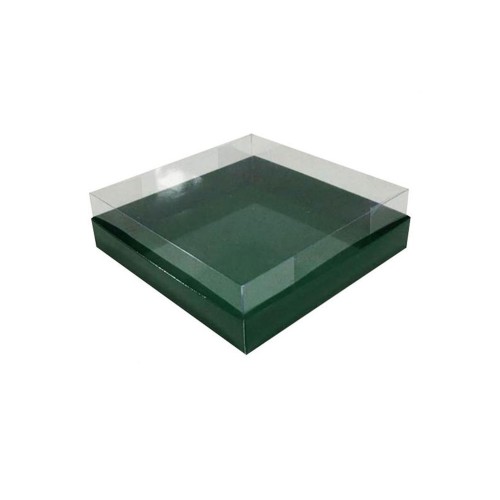 Asetat Kapaklı Karton Kutu Havlu Kutusu 20X20X5  CM (10 Adet)  Yeşil