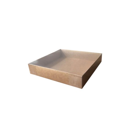 Asetat Kapaklı Karton Kutu Havlu Kutusu 25X25X5 CM (10 Adet)  Kraft