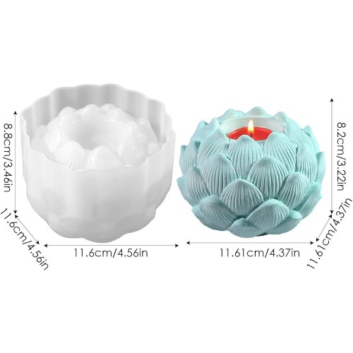 Silikon Çiçek Tomurcuğu Tealight Mumluk Kalıbı