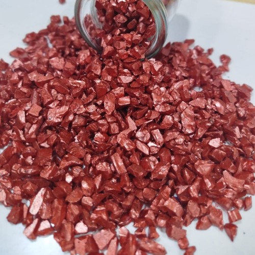 Dekoratif 4-8 MM Arlığında Gerçek Cam Kırığı (1 KG) Kırmızı