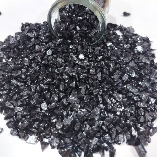 Dekoratif Gerçek Cam Kırığı (4-8 MM Arlığında  50 GR) Siyah