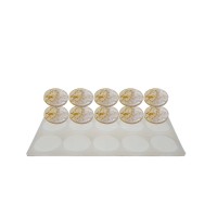 Epoksi Silikon Kalıp Çoklu Magnet Kalıbı Düz Yuvarlak Seri Döküm Kalıbı 7 CM  10 Lu