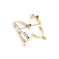 Epoksi Kelebek Model Metal Kolye Takı Ucu (5 Adet) Gold Epoksi Kelebek Model Metal Kolye Takı Ucu (5 Adet) Gold