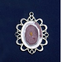 Epoksi Kolye Ucu Oval Desenli Nikel (5 ADET) Epoksi Kolye Ucu Oval Desenli Nikel (5 ADET)