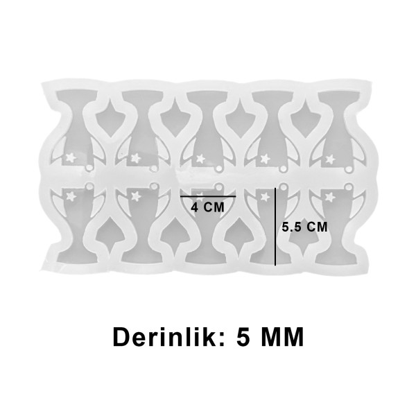 Epoksi Kupa Model Anahtarlık ve Kolye Kalıbı 10 Lu