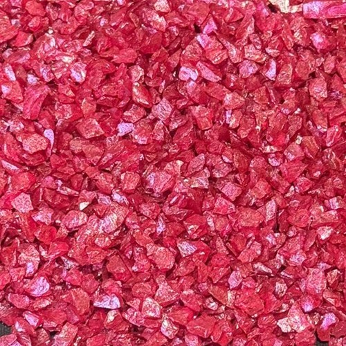 Epoksi Mum Dekoratif 2-4 MM Arlığında Gerçek Cam Kırığı (50 GR)  Kırmızı