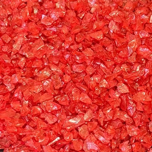 Epoksi Mum Dekoratif 2-4 MM Arlığında Gerçek Cam Kırığı (50 GR)  Kırmızı Bakır