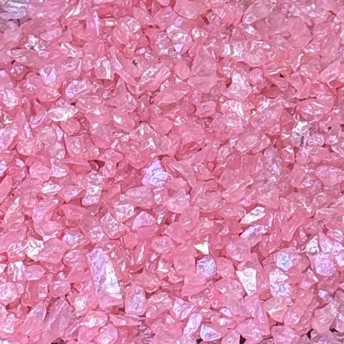 Epoksi Mum Dekoratif 2-4 MM Arlığında Gerçek Cam Kırığı (50 GR)  Pembe