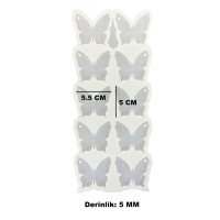 Epoksi Reçine Silikon Kalıp Çoklu Kelebek Delikli Anahtarlık Kalıbı 5 CM 10 Lu Epoksi Reçine Silikon Kalıp Çoklu Kelebek Delikli Anahtarlık Kalıbı 5 CM 10 Lu