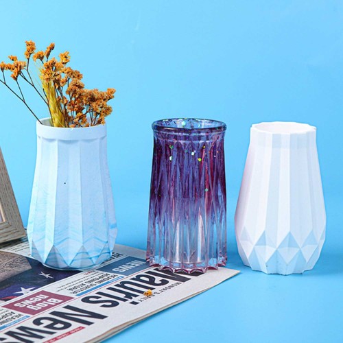 Epoksi Reçine Silikon Kalıp Vazo Kalıbı Beton Taş Tozu Vazo Mumluk Kalıbı 10.5X5.9 CM