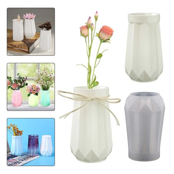 Epoksi Reçine Silikon Kalıp Vazo Kalıbı Beton Taş Tozu Vazo Mumluk Kalıbı 10.5X6.5 CM Epoksi Reçine Silikon Kalıp Vazo Kalıbı Beton Taş Tozu Vazo Mumluk Kalıbı 10.5X6.5 CM