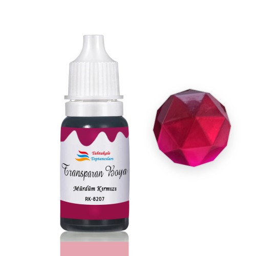 Epoksi Reçine Transparan Boya Pigment Şeffaf Epoksi Boyası 20 ML Mürdüm Kırmızı - 8207 Epoksi Reçine Transparan Boya Pigment Şeffaf Epoksi Boyası 20 ML Mürdüm Kırmızı - 8207