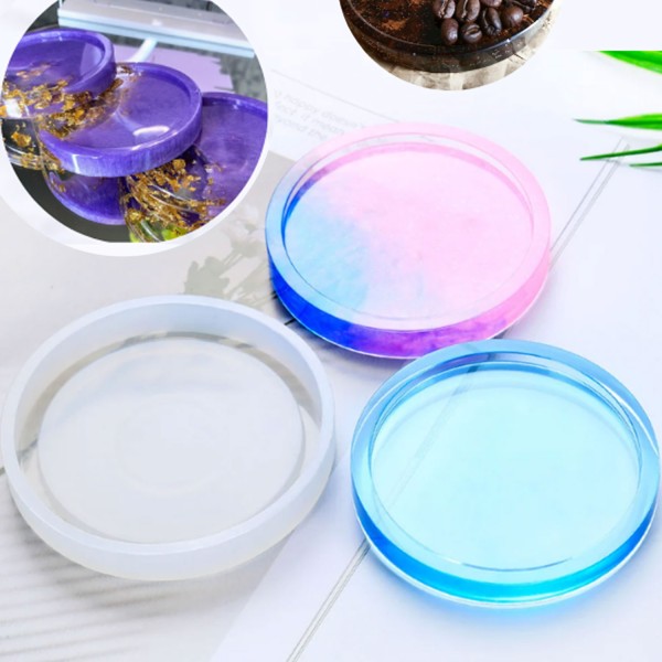 Epoksi Silikon Kalıp Bardak Altlığı Yuvarlak 8  CM