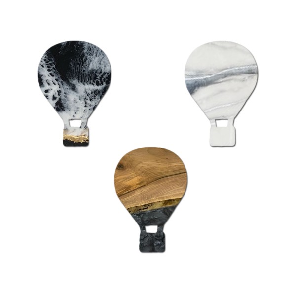 Epoksi Silikon Kalıp Çoklu Kapadokya Balonu Kolye Anahtarlık Küpe Kalıbı 45X30 MM 12 li