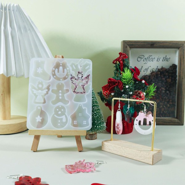 Epoksi Silikon Kalıp Yılbaşı Noel Çanı Geğik Kardan Adam Kalıbı 9 Lu