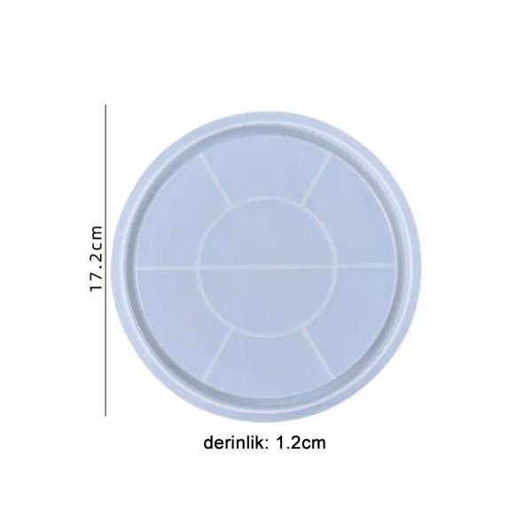 Epoksi Silikon Kalıp Yuvarlak Tepsi Daire Çıkıntılı Sunumluk Tepsi Beton Kalıbı 17.2 CM Epoksi Silikon Kalıp Yuvarlak Tepsi Daire Çıkıntılı Sunumluk Tepsi Beton Kalıbı 17.2 CM