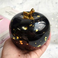 Epoksi Silikon Taş Tozu Kalıbı Elma Şekilli Mumluk Mücevher Saklama Kutusu Kalıbı