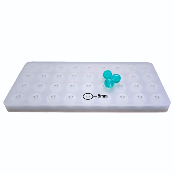 Epoksi Silikon Tesbih Kalıbı 36 Lı 8 MM Boncuk Silikon Kalıp