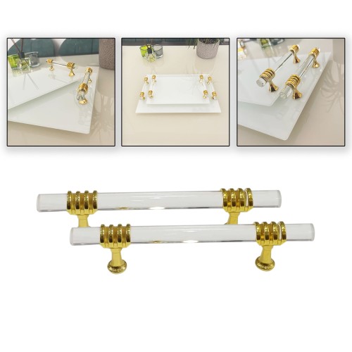 Epoksi Tepsi Kulpu Cam Kulp (2 Adet)  Gold