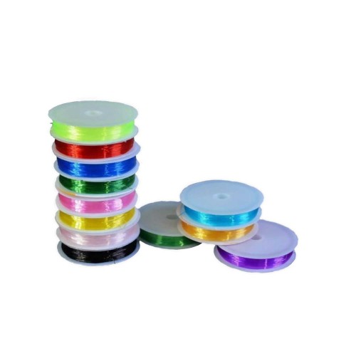 Esnek Misina İp Lastik 0.8 MM (50 Metre)  Karışık Renk