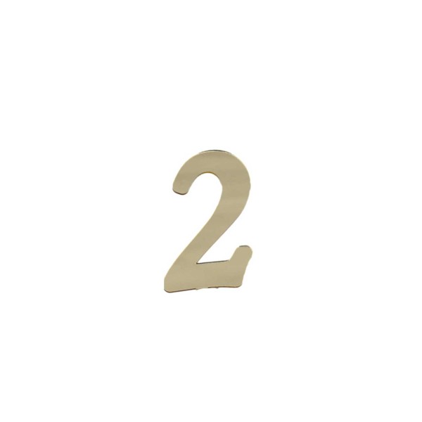 Gold Rakam Aynalı Pleksi 4 Cm - Flexi Rakam Sayı  2 Rakamı