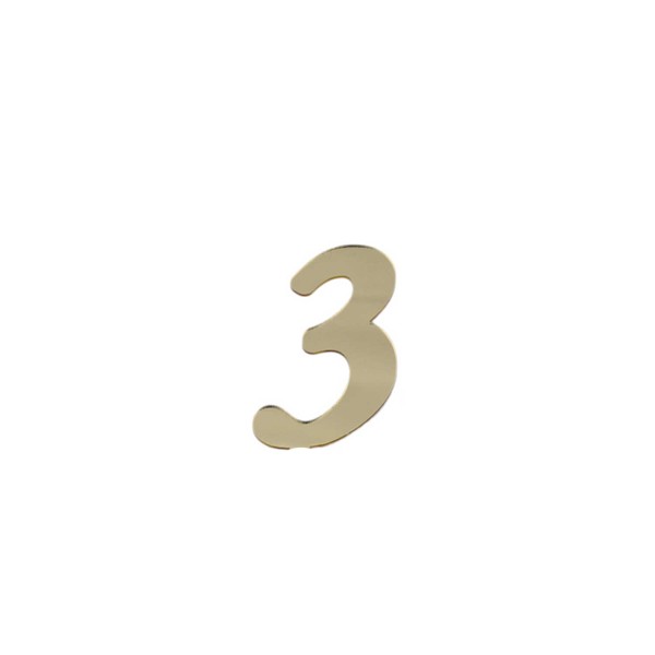 Gold Rakam Aynalı Pleksi 4 Cm - Flexi Rakam Sayı 3 Rakamı Gold Rakam Aynalı Pleksi 4 Cm - Flexi Rakam Sayı 3 Rakamı