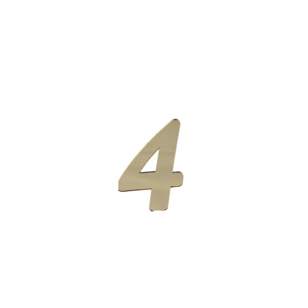 Gold Rakam Aynalı Pleksi 4 Cm - Flexi Rakam Sayı  4 Rakamı