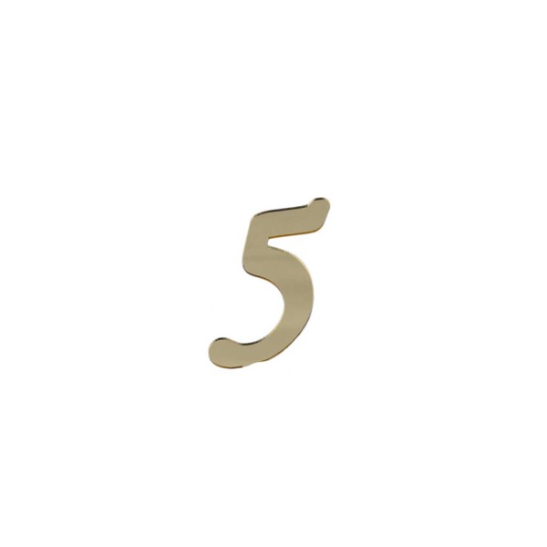 Gold Rakam Aynalı Pleksi 4 Cm - Flexi Rakam Sayı 5 Rakamı Gold Rakam Aynalı Pleksi 4 Cm - Flexi Rakam Sayı 5 Rakamı