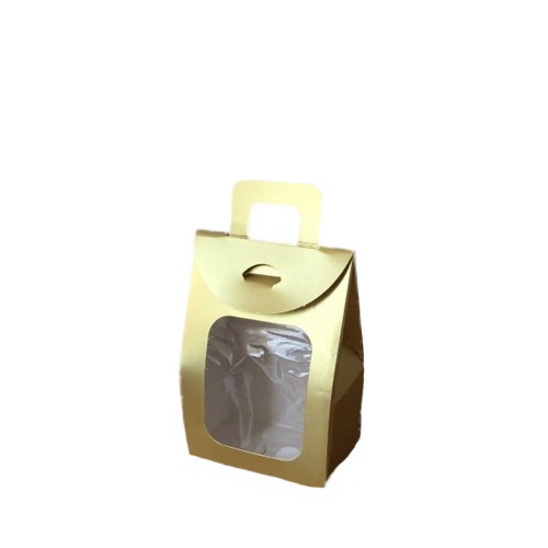 Kına Ve Çerez Çantası Pencereli Karton 7.5X11X4 (20 Adet) Gold Kına Ve Çerez Çantası Pencereli Karton 7.5X11X4 (20 Adet) Gold
