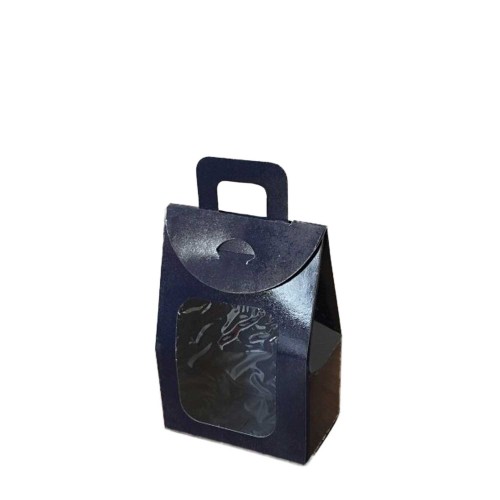 Kına Ve Çerez Çantası Pencereli Karton 7.5X11X4 (20 Adet) Lacivert Kına Ve Çerez Çantası Pencereli Karton 7.5X11X4 (20 Adet) Lacivert