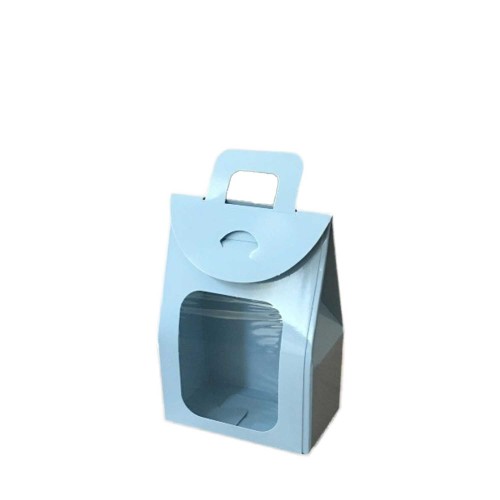 Kına Ve Çerez Çantası Pencereli Karton 7.5X11X4 (20 Adet) Mavi Kına Ve Çerez Çantası Pencereli Karton 7.5X11X4 (20 Adet) Mavi