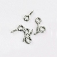 Metal Takı Ve Obje Halkası Vidalı  1 CM  (100 Adet)  Gümüş