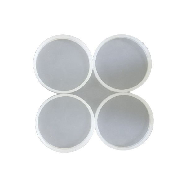 Silikon Epoksi Yuvarlak Bardak Altlığı Kalıbı 12 CM 4 lü