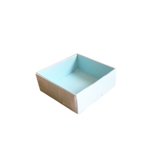 Asetat Kapaklı Karton Kutu 6X6X2.5 CM (50 Adet) Mavi Asetat Kapaklı Karton Kutu 6X6X2.5 CM (50 Adet) Mavi