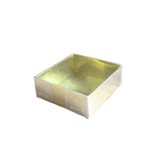 Asetat Kapaklı Karton Kutu 6X6X2.5 CM (50 Adet) Gold Asetat Kapaklı Karton Kutu 6X6X2.5 CM (50 Adet) Gold
