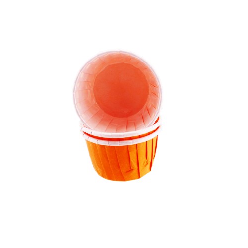 Cupcake Kalıbı  Küçük Boy Düz Renk  44X35  MM (50 Adet)  Turuncu